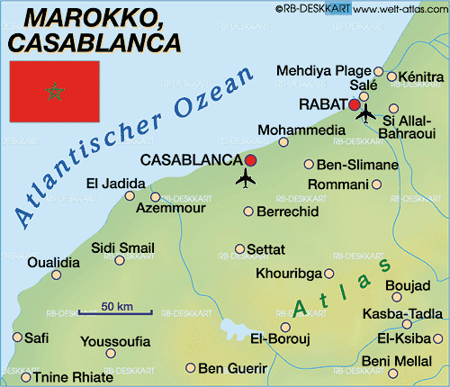 casablanca area map